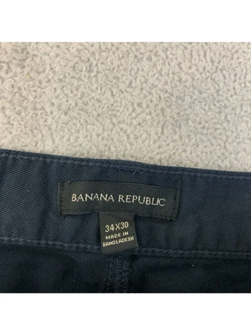 Banana Republic Men's 34x30 Slim Fit 5-Pocket Twill Chino Pants Navy Blue F1869